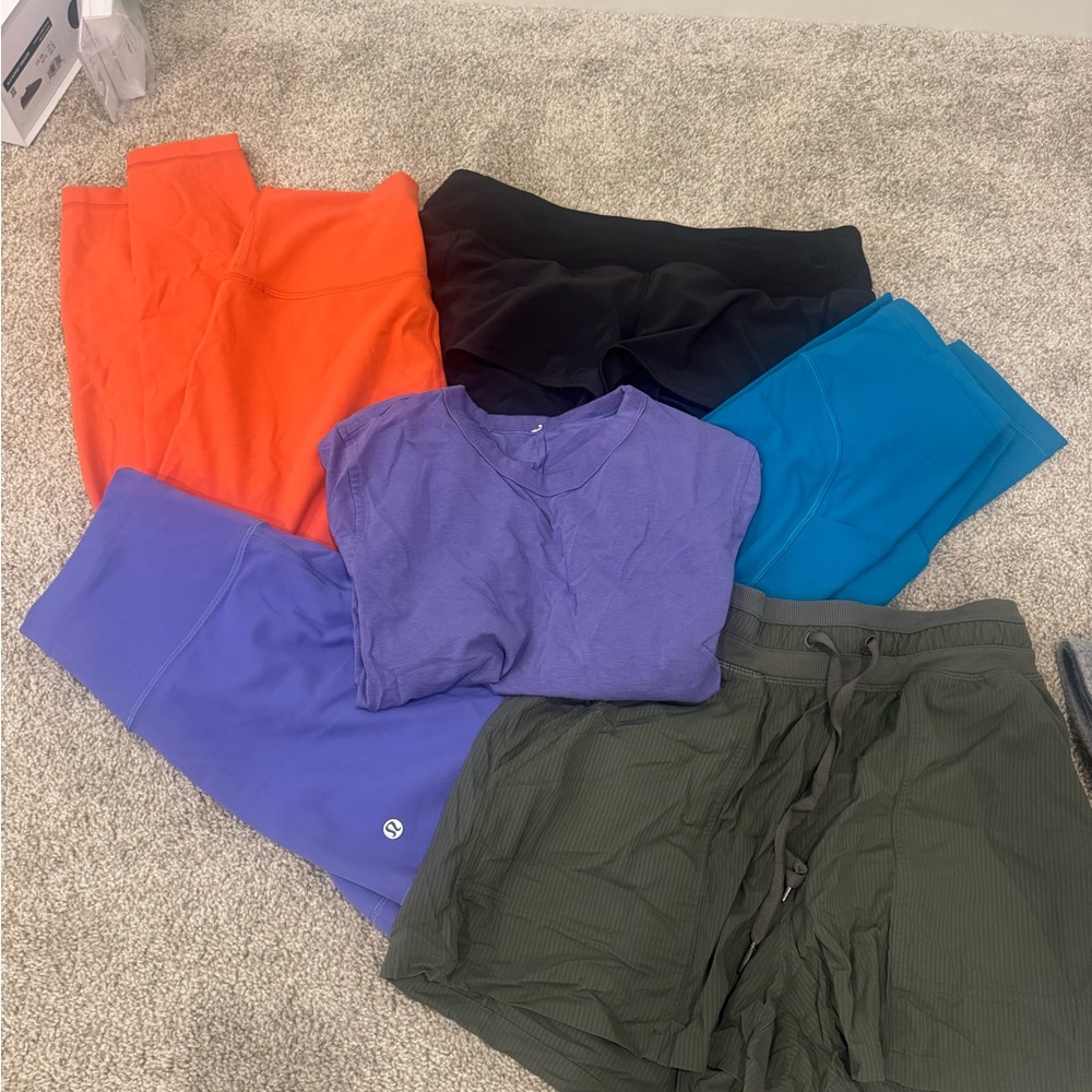 Lululemon lot!! six items!! biker shorts,